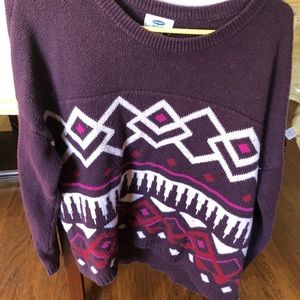 XL geometric design sweater